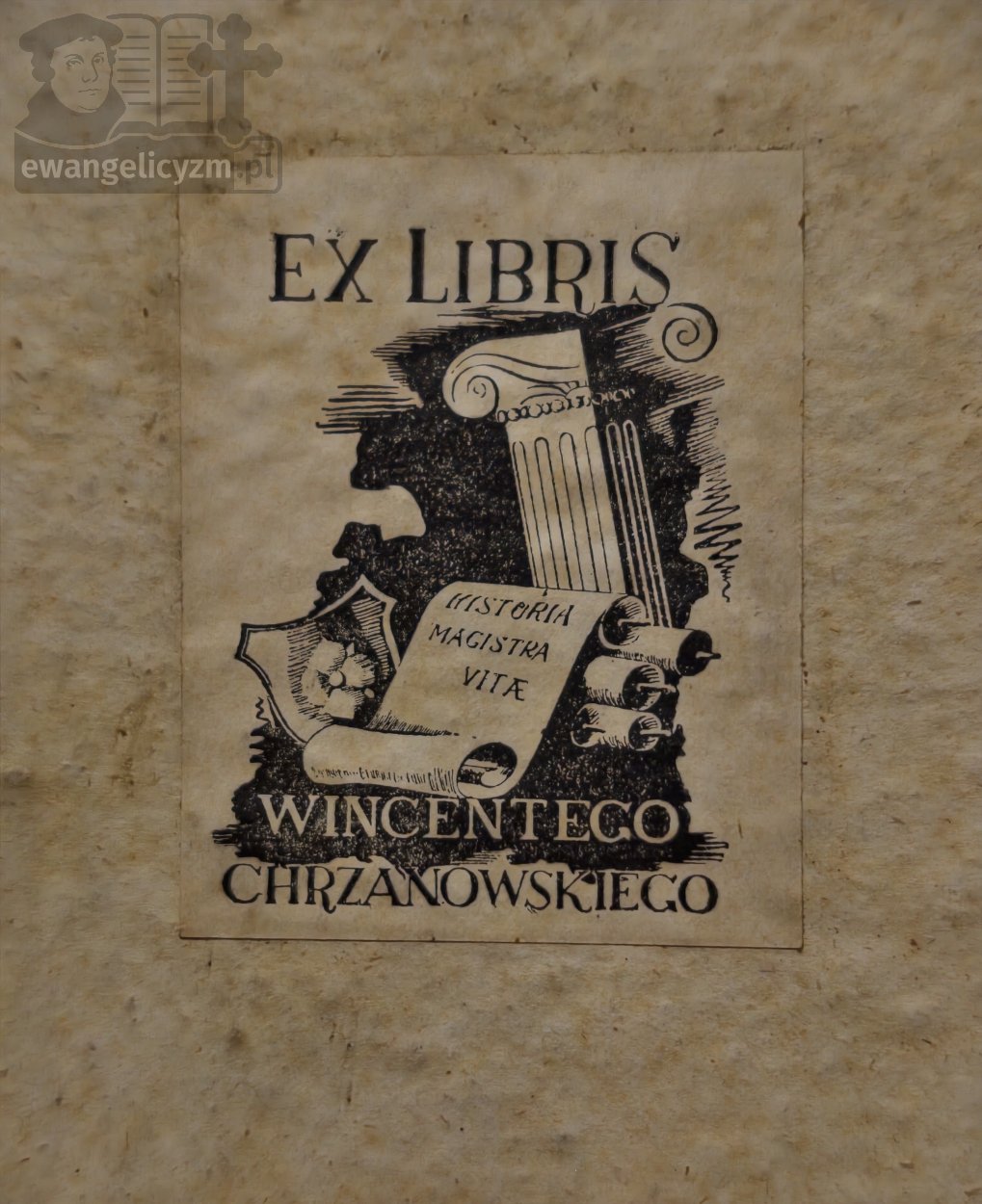 "Dzieje kościołów wyznania helweckiego w dawnej Małej Polsce", Ex Libris Wincenta Chrzanowskiego