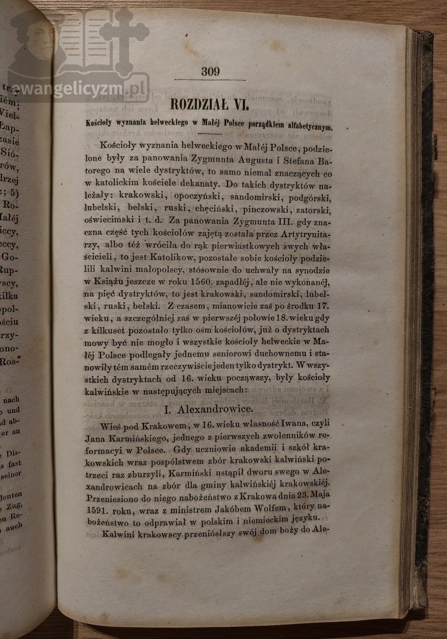 "Dzieje kościołów wyznania helweckiego w dawnej Małej Polsce", fragment książki