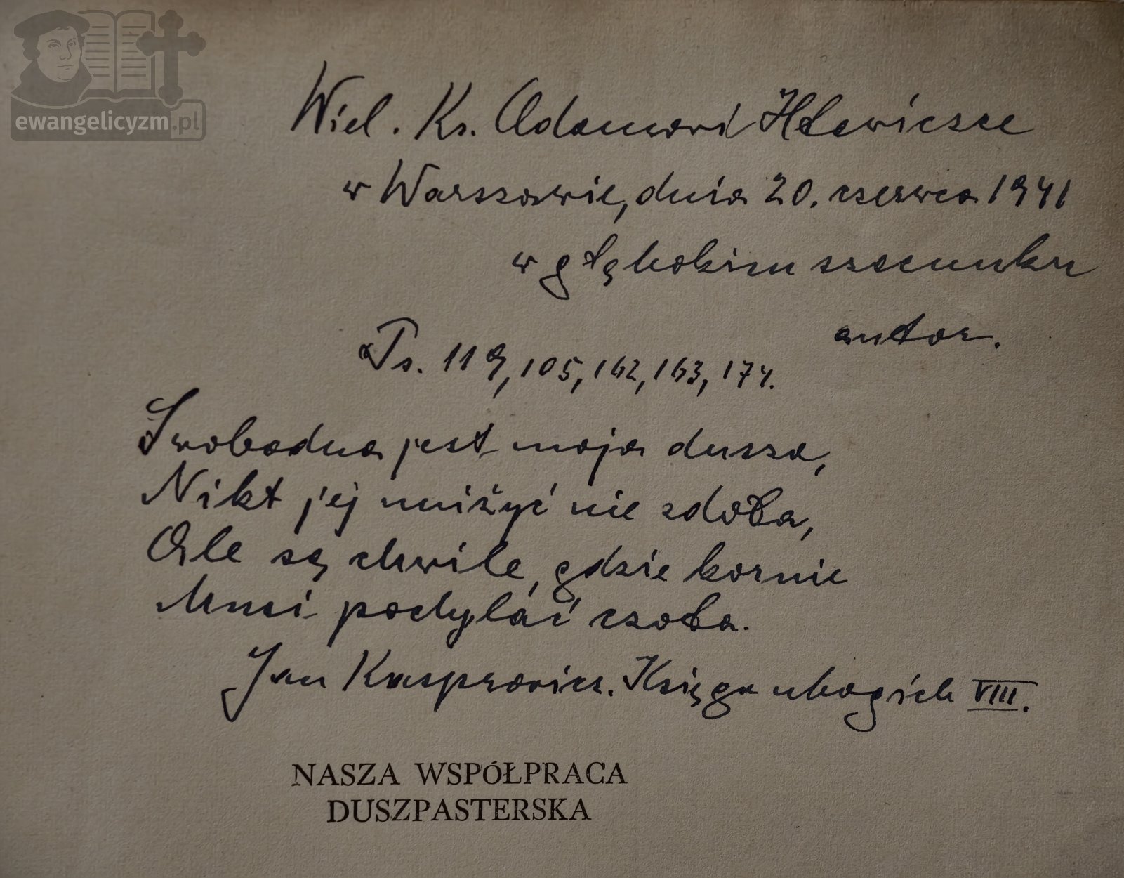 Nasza współpraca duszpasterska