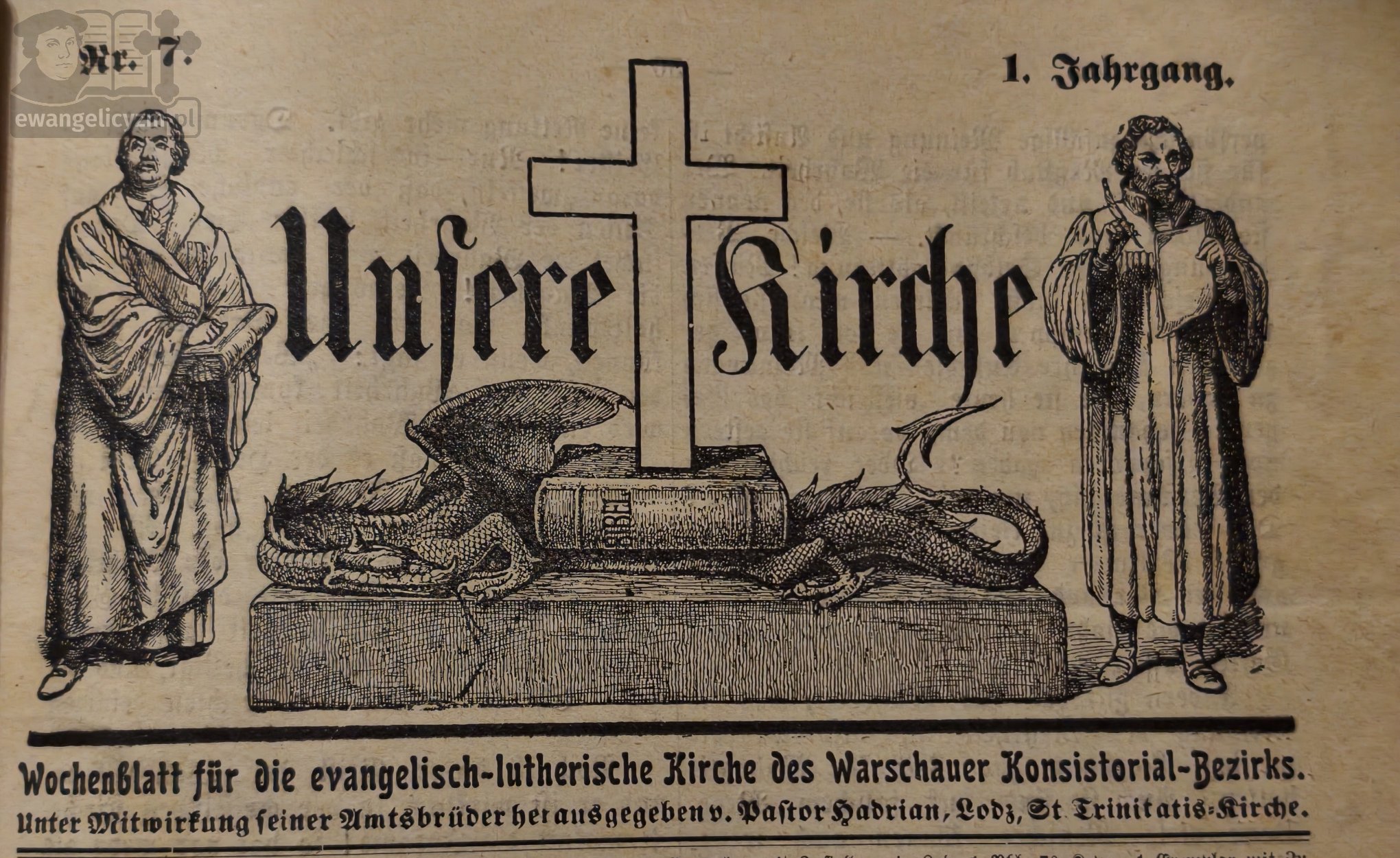 Unsere Kirche Wochenblatt für die evangelisch-lutherische Kirche des Warschauer Konsistorial-Bezirks  (Rok 1906, Rok 1907)