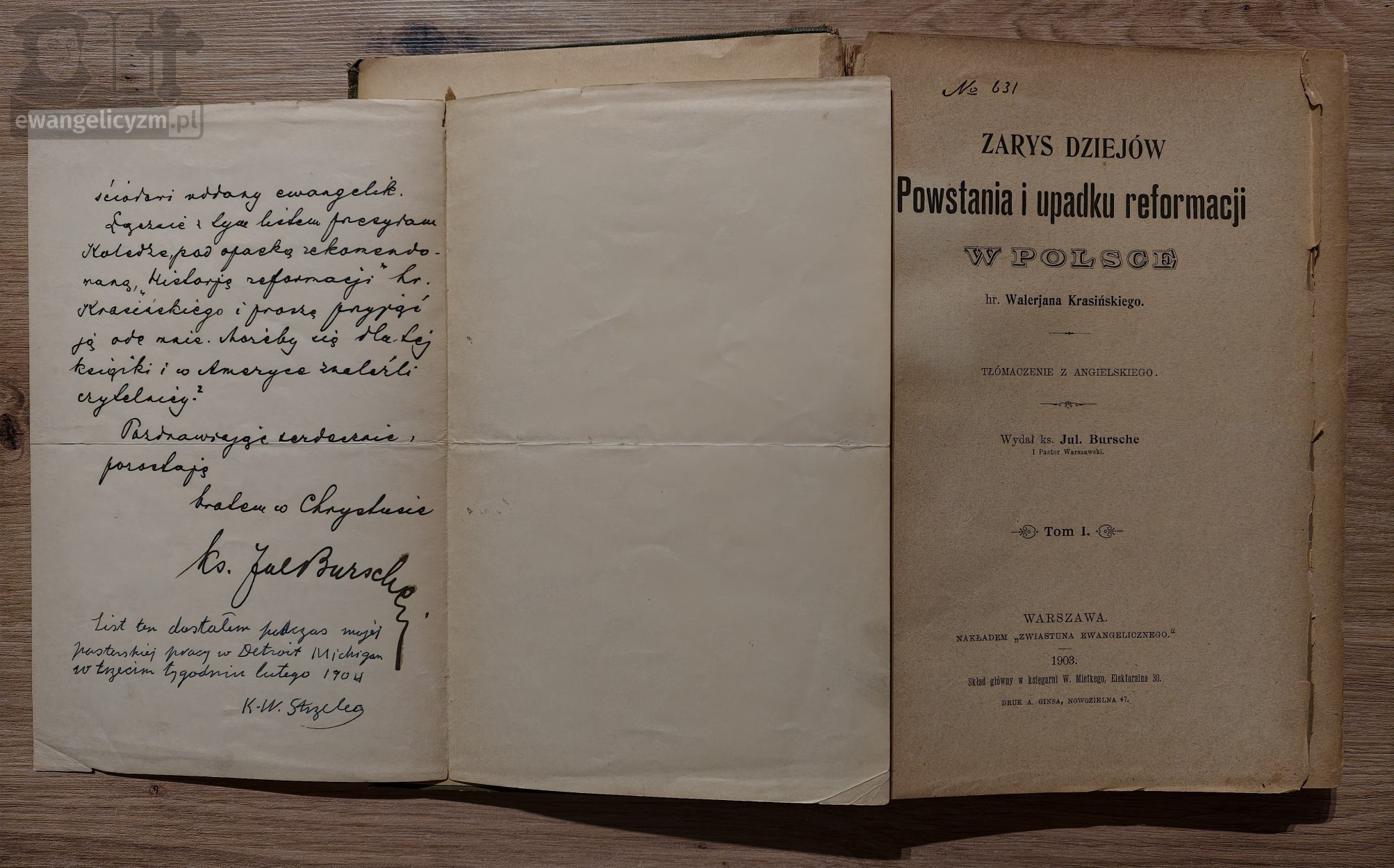 Zarys dziejów powstania i upadku reformacji w Polsce Tom I 1903