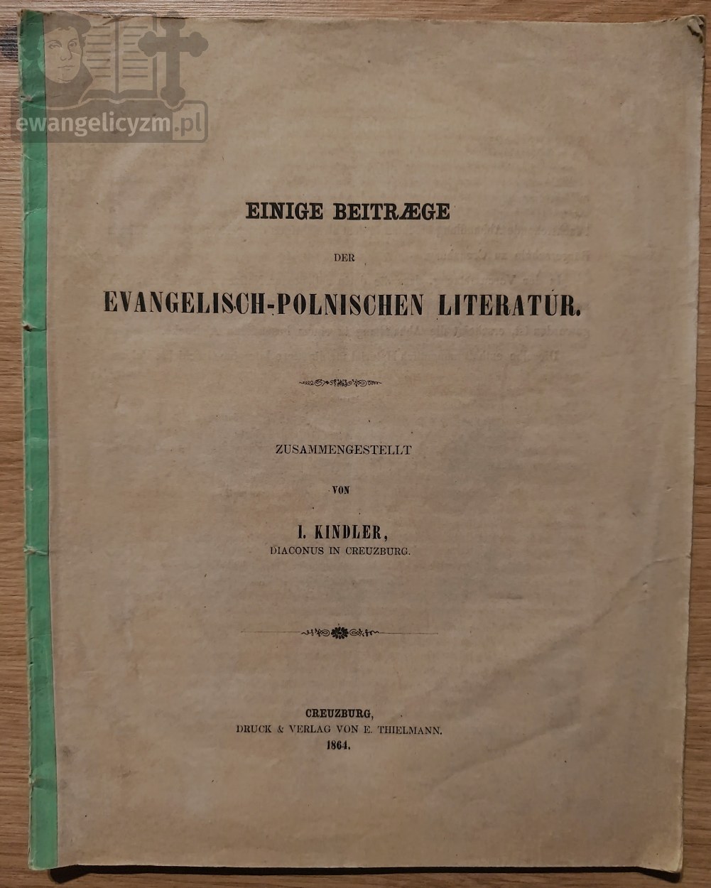 Einige Beitraege der evangelisch-polnischen Literatur