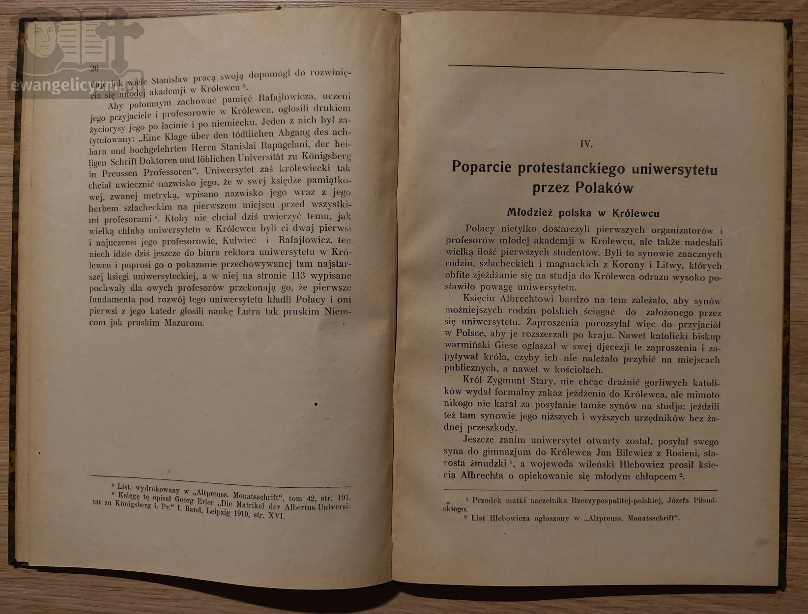 "Polska a Mazowsze ewangelickie", 1920 rok, fragment książki