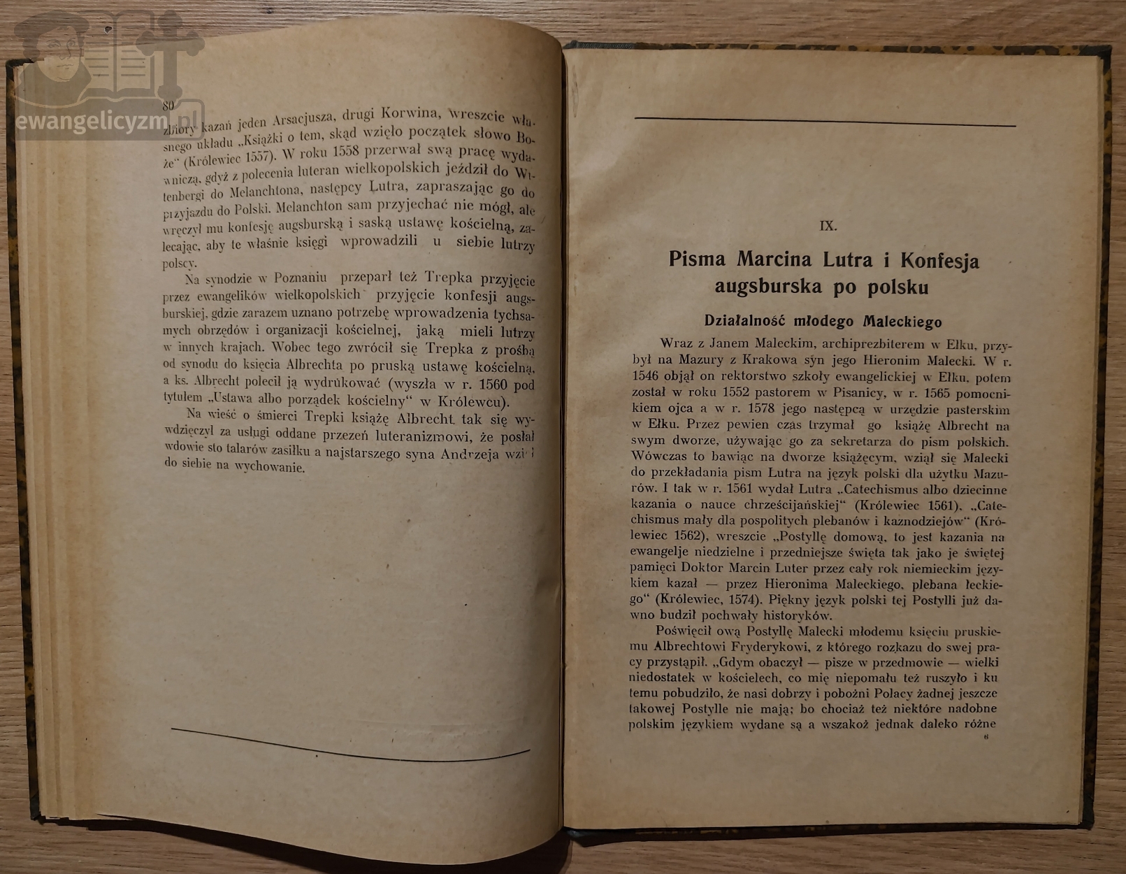 "Polska a Mazowsze ewangelickie", 1920 rok, fragment książki