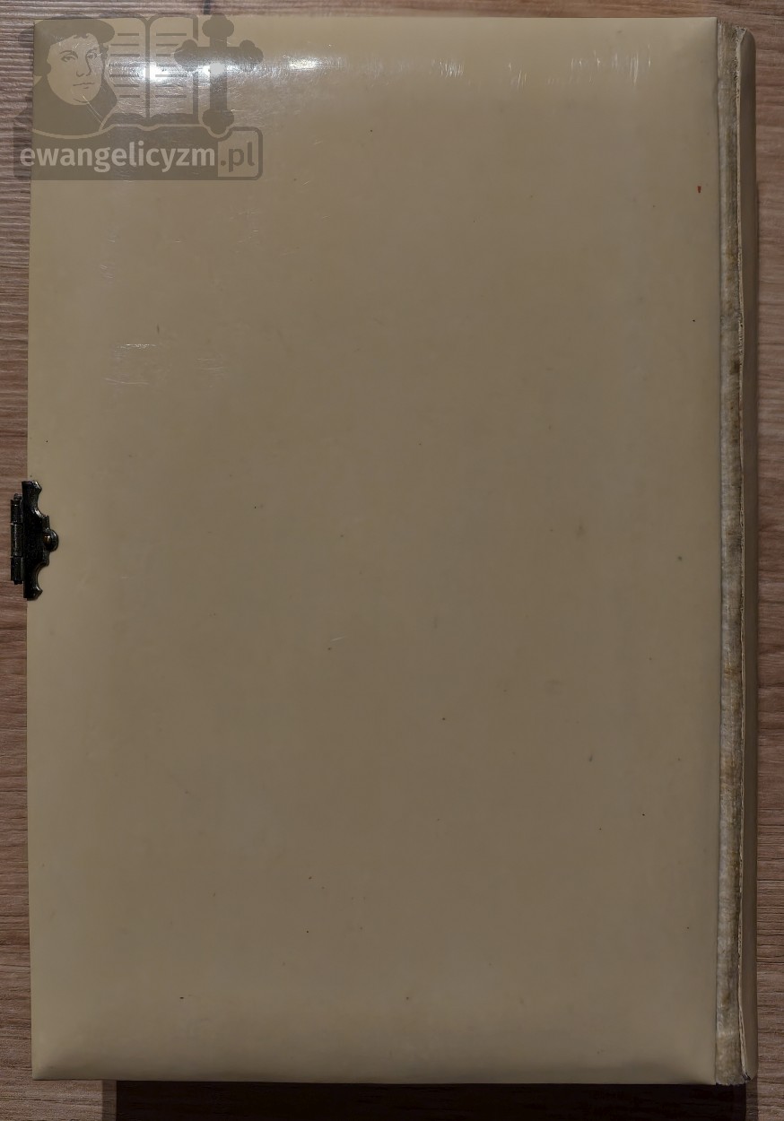"Śpiewnik dla Kościoła Ewangelicko-Augsburskiego w Królestwie Polskiem.", 1900 rok, oprawa tył