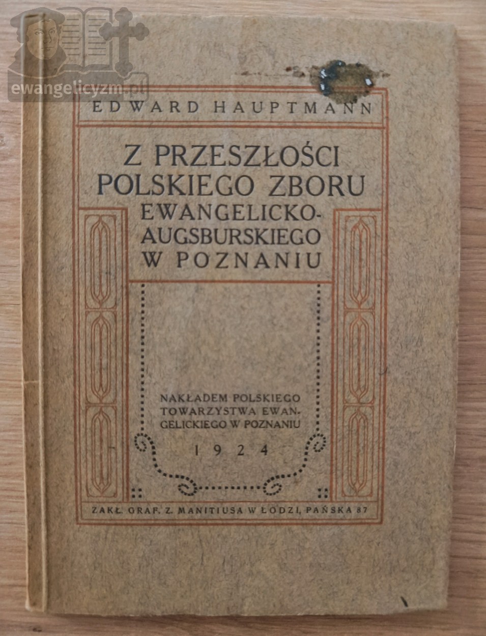 Z przeszłości polskiego zboru ewangelicko-augsburskiego w Poznaniu (1924)