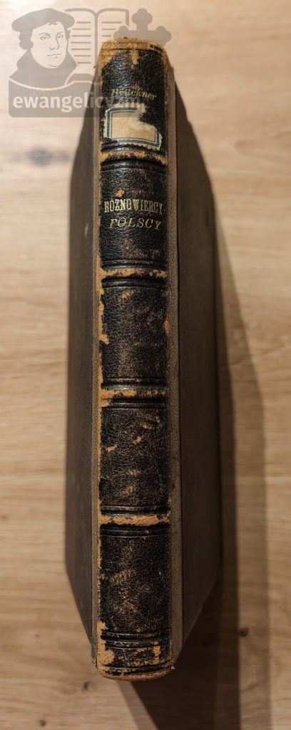 "Różnowiercy polscy. szkice obyczajowe i literackie", grzbiet oprawy