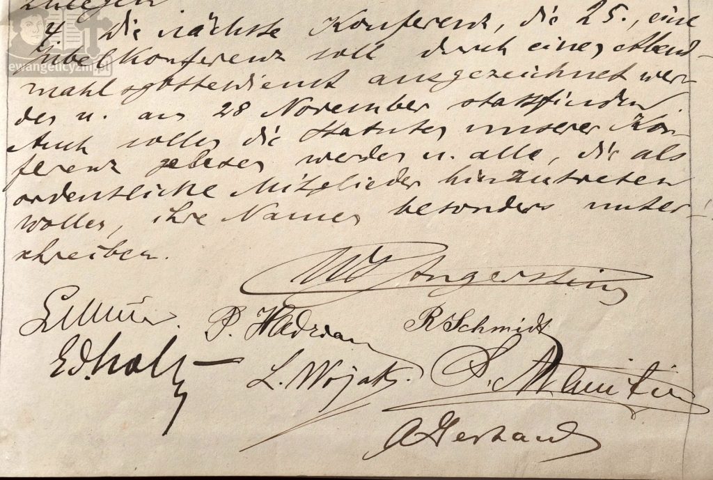 Podpis ks. Leopolda Wojaka
